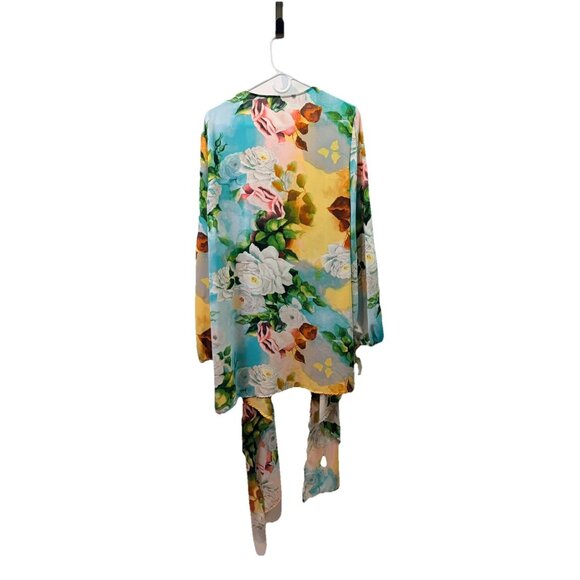 Seven 7 Melissa McCarthy Womens Kimono Floral Flowy Open Boho Hippie Sz 2X - Picture 3 of 9